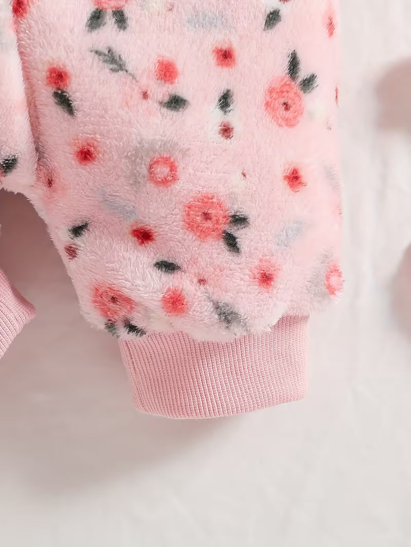 Cozy Floral Hooded Fleece