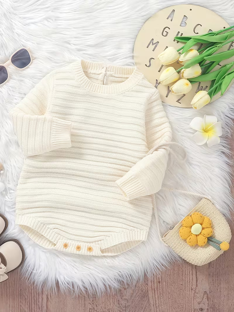 Cozy Cable Knit Sweater Romper