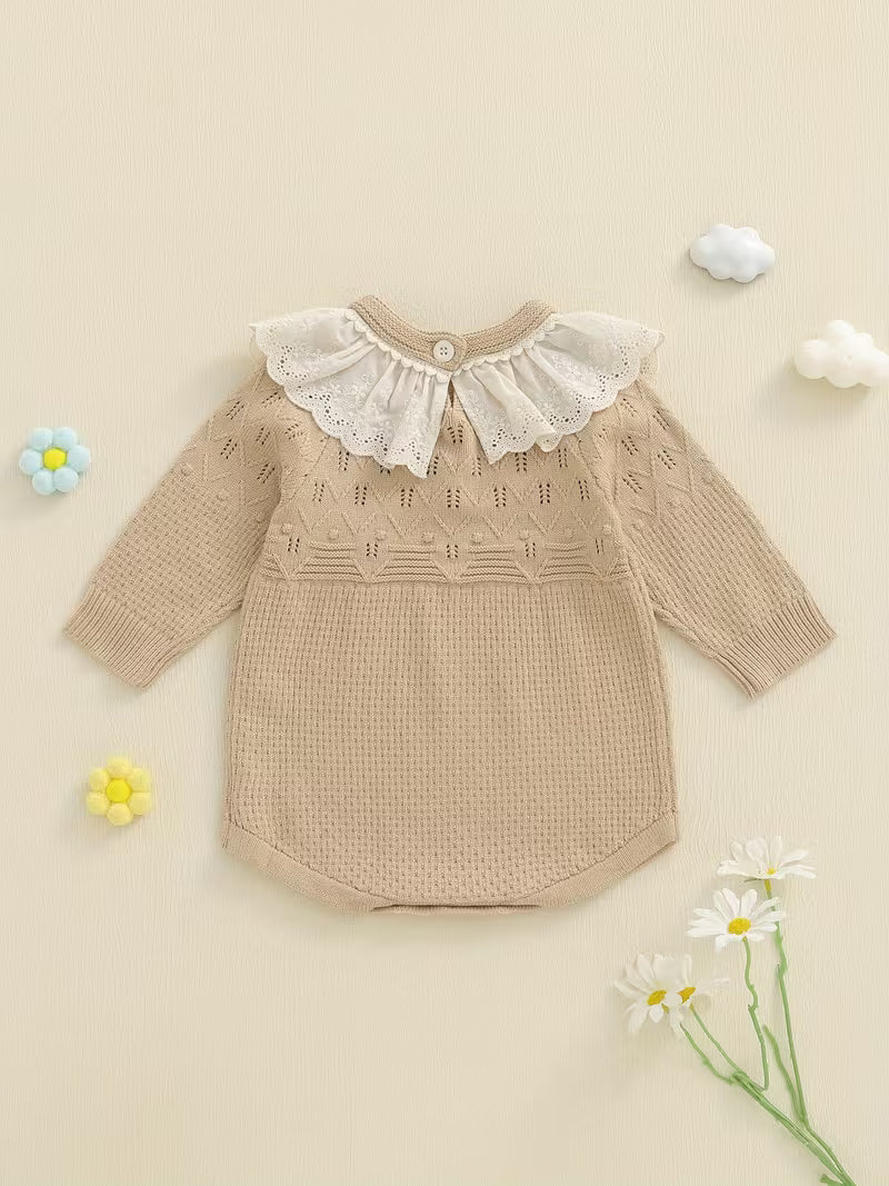 Vintage-Inspired Knitted Romper