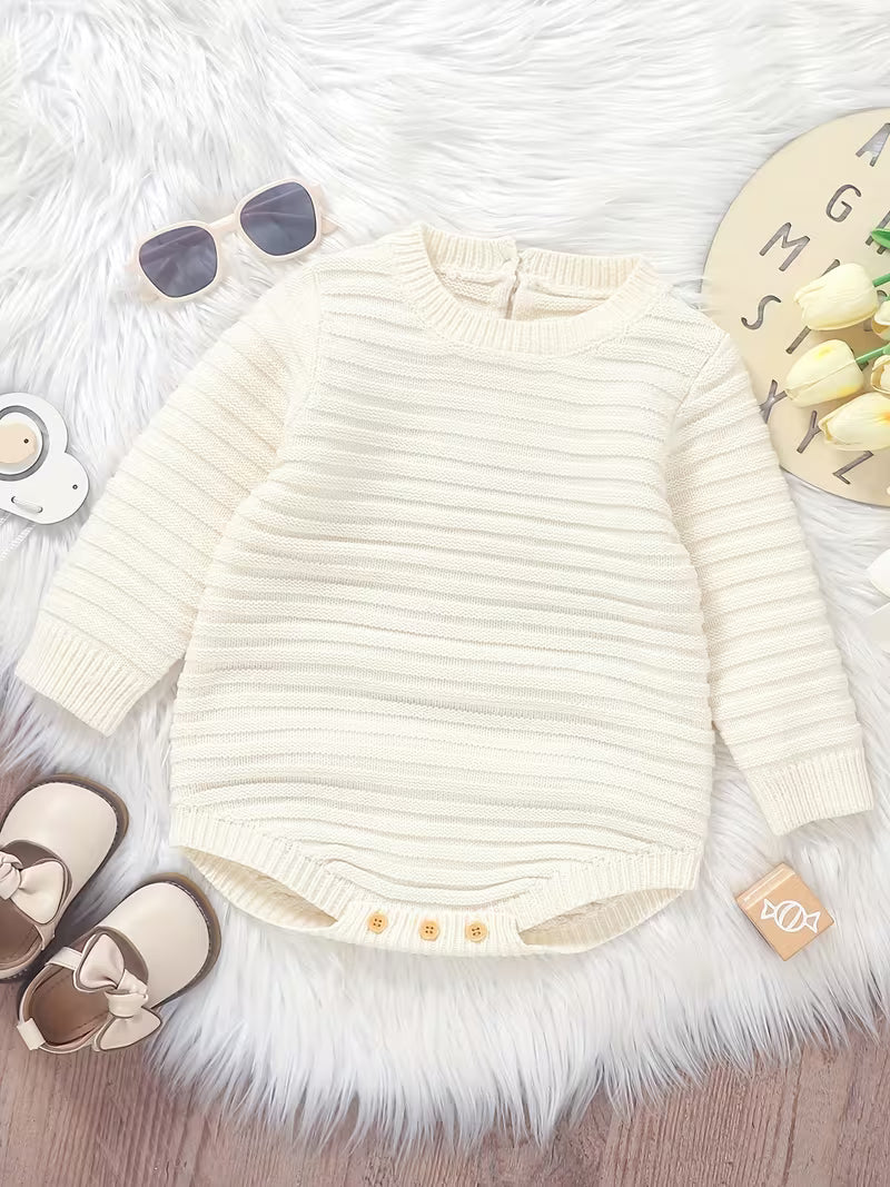 Cozy Cable Knit Sweater Romper