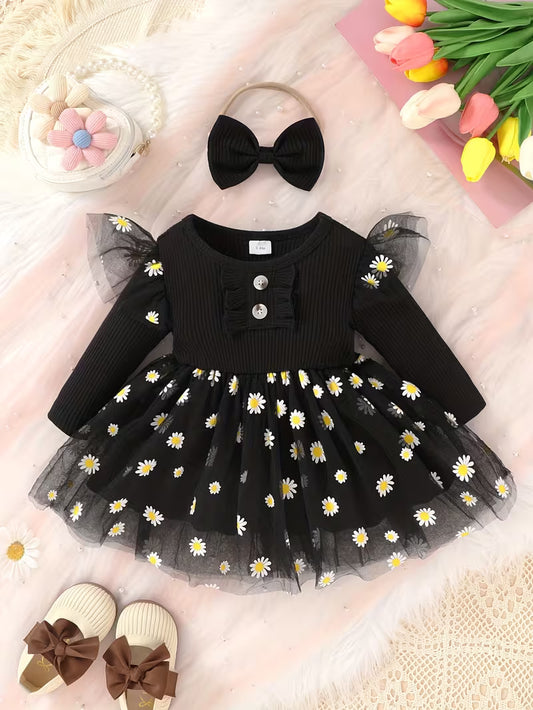Super Cute Daisy Print Dress