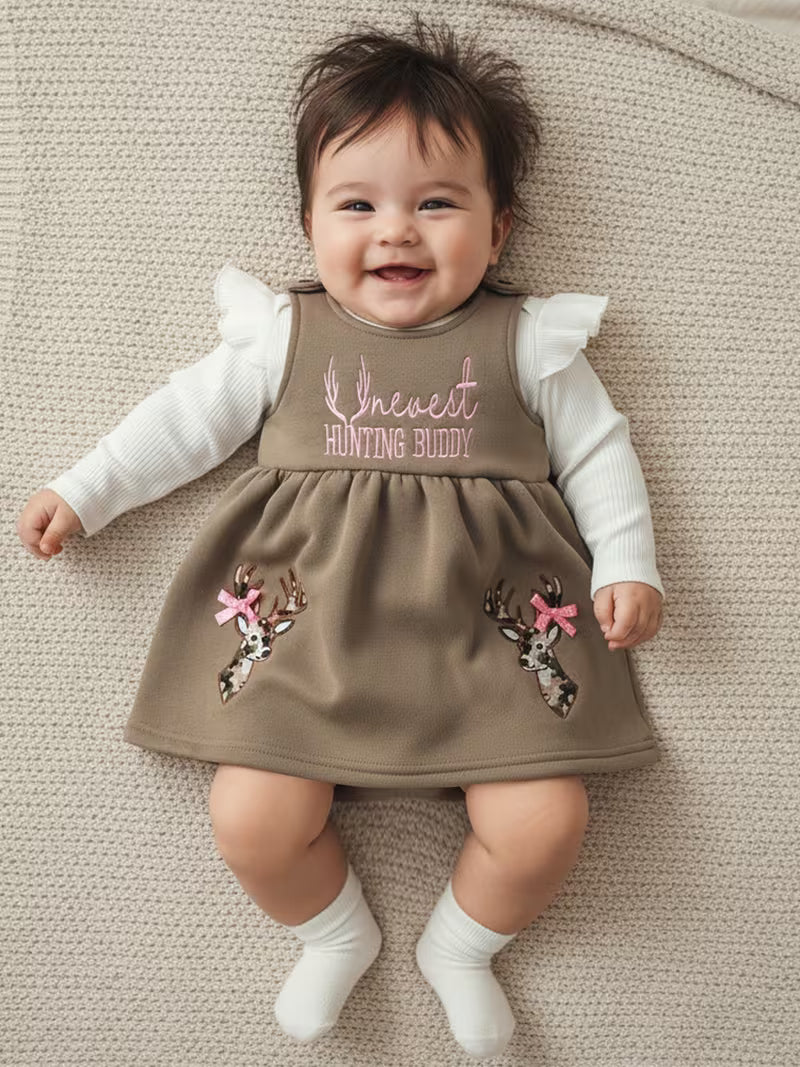 Charming Embroidered Romper Dress 2 Colors