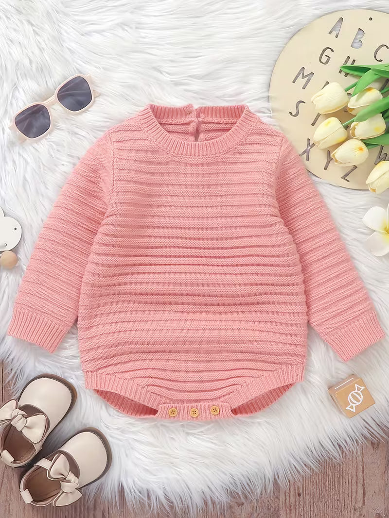 Cozy Cable Knit Sweater Romper