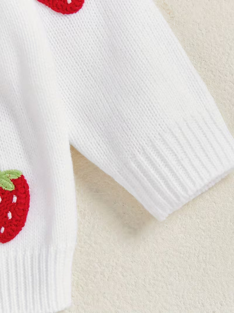 Adorable Crochet Strawberry Cardigan