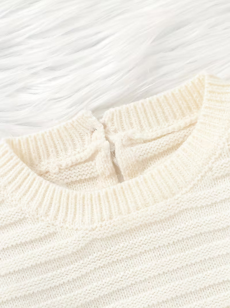 Cozy Cable Knit Sweater Romper