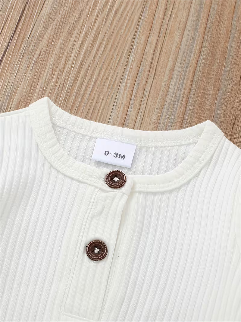 2 Pack Long Sleeve Ribbed Onsies