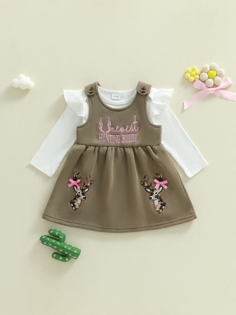 Charming Embroidered Romper Dress 2 Colors