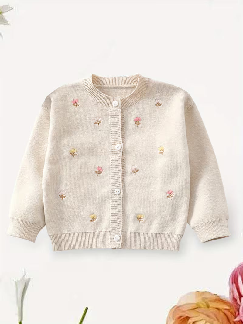 Charming Floral Cardigan Sweater
