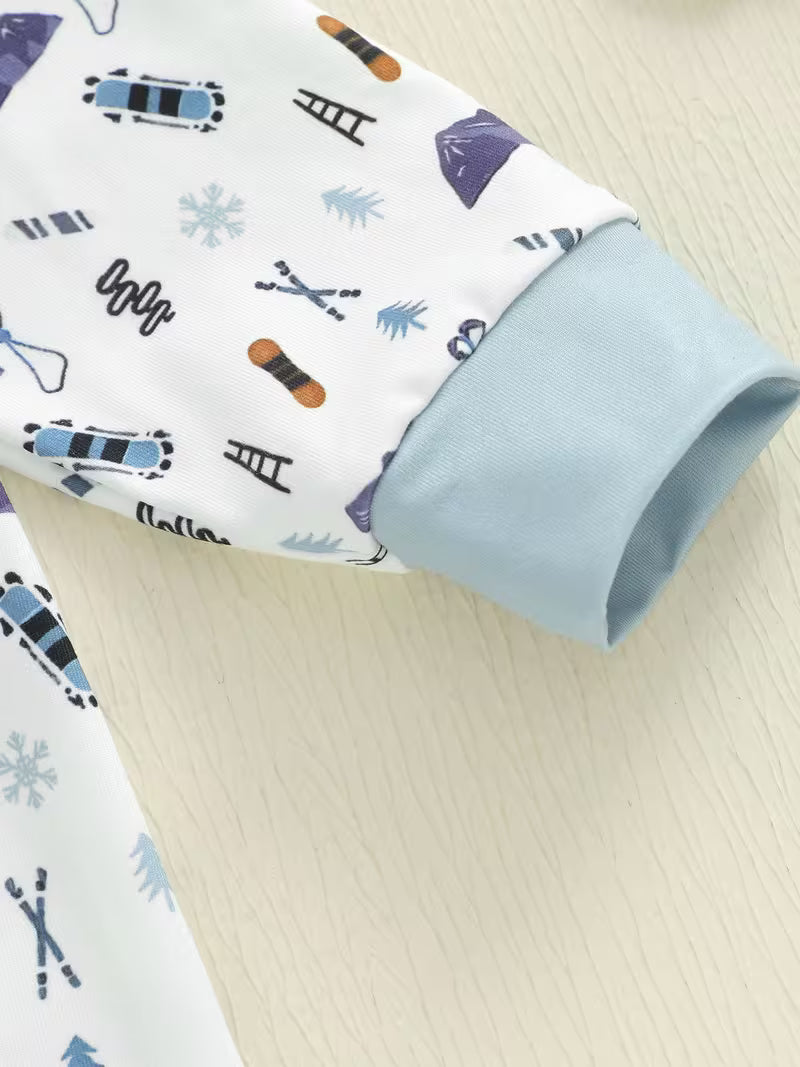 Cozy Skiing/Snowboarding One Piece PJ's