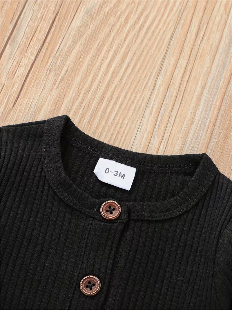 2 Pack Long Sleeve Ribbed Onsies