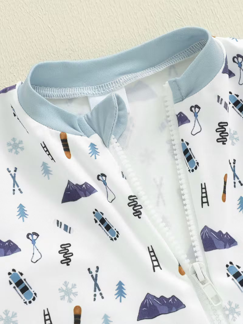 Cozy Skiing/Snowboarding One Piece PJ's