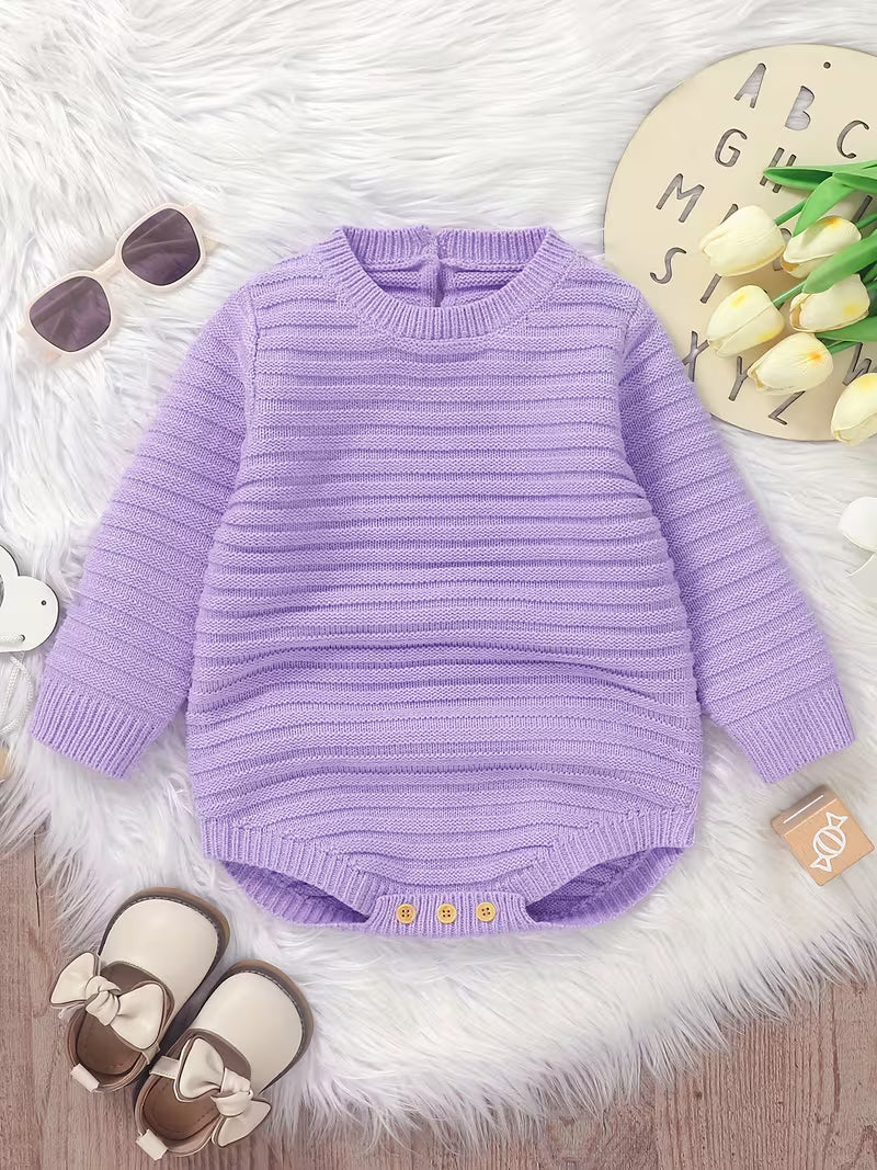 Cozy Cable Knit Sweater Romper