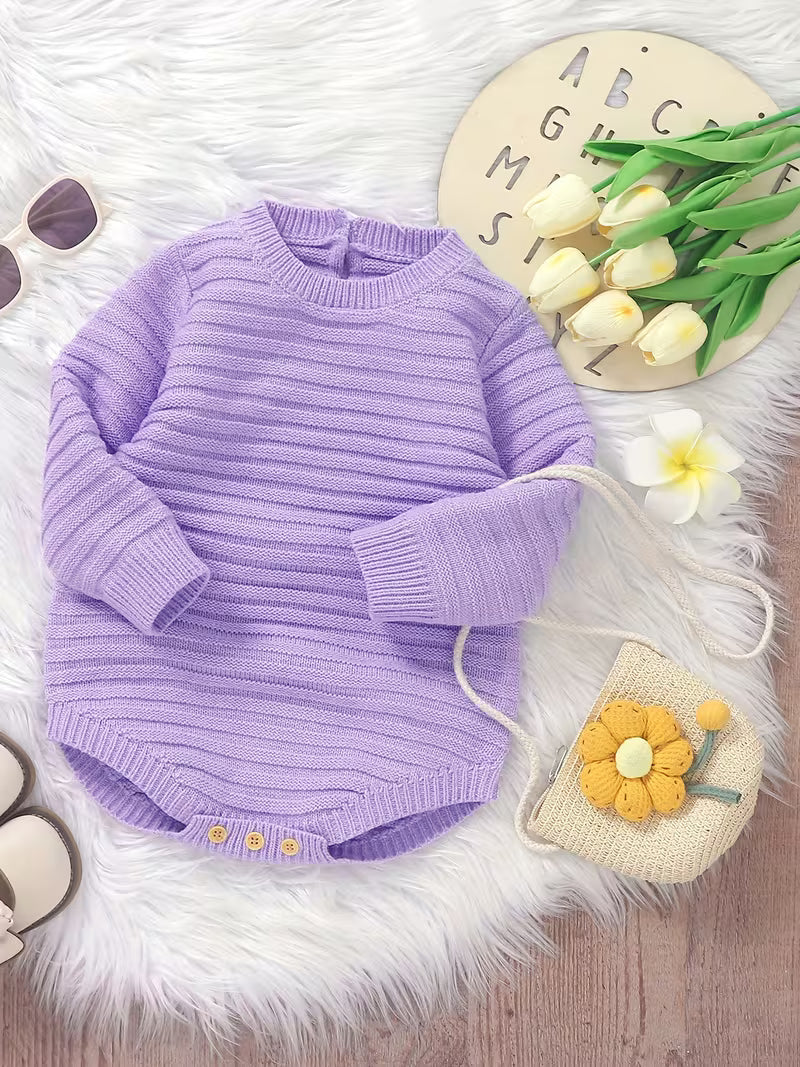 Cozy Cable Knit Sweater Romper