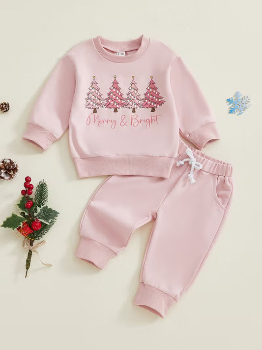 Soft and Cozy Pink Christmas Tree Outfit